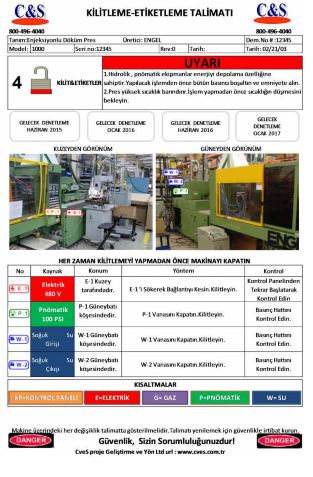 Kilitleme LOTO - EKED Ekipmanları